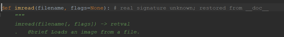 Pycharm imread方法定义