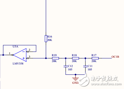 看一下运放的作用，这个是电压跟随器吗