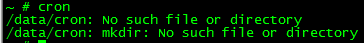 执行cron缺少data文件夹提示