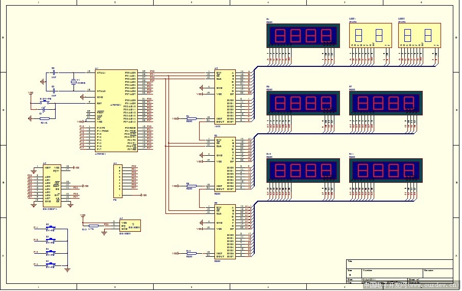 max7219,ds18b20,ds12c887數碼管顯示萬年曆所有資料上傳貢獻